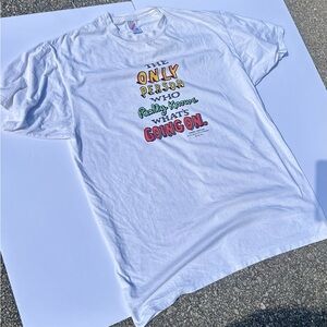 Shoebox Greetings 90s Vintage White T-Shirt Size XL Hall Mark Greeting Card!